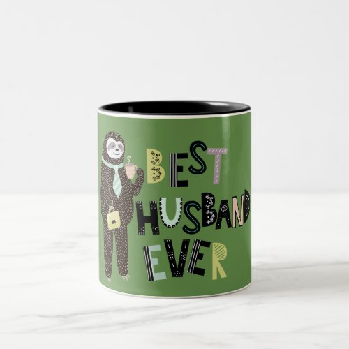 BEST HUSBAND EVER Personalized Custom Whimsical Two_Tone Coffee Mug