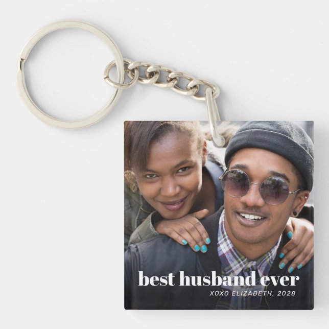 Best Husband Ever Photo Keychain (Front)