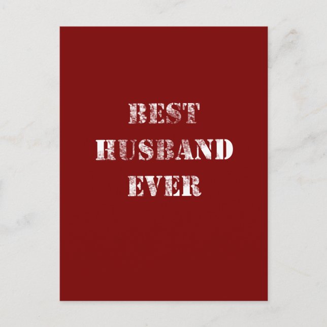 Best husband ever postcard (Front)