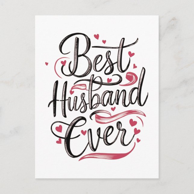 Best Husband Ever Postcard (Front)