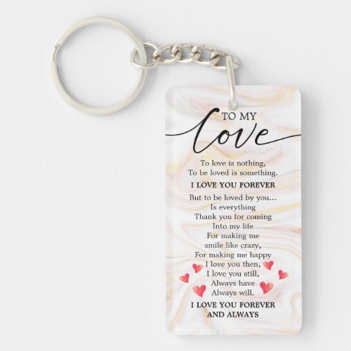 Best Husband Ever Romantic Love Message From Wife Keychain