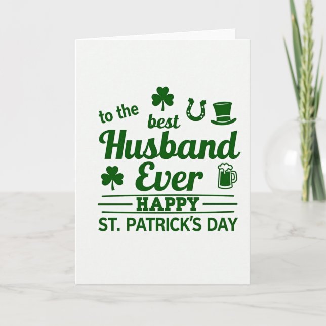 Best Husband Ever St Patricks Card (Front)