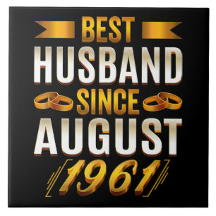 Best Husband Funny 59th Anniversary Parents Ceramic Tile