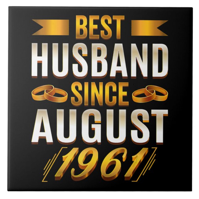 Best Husband Funny 59th Anniversary Parents Ceramic Tile (Front)