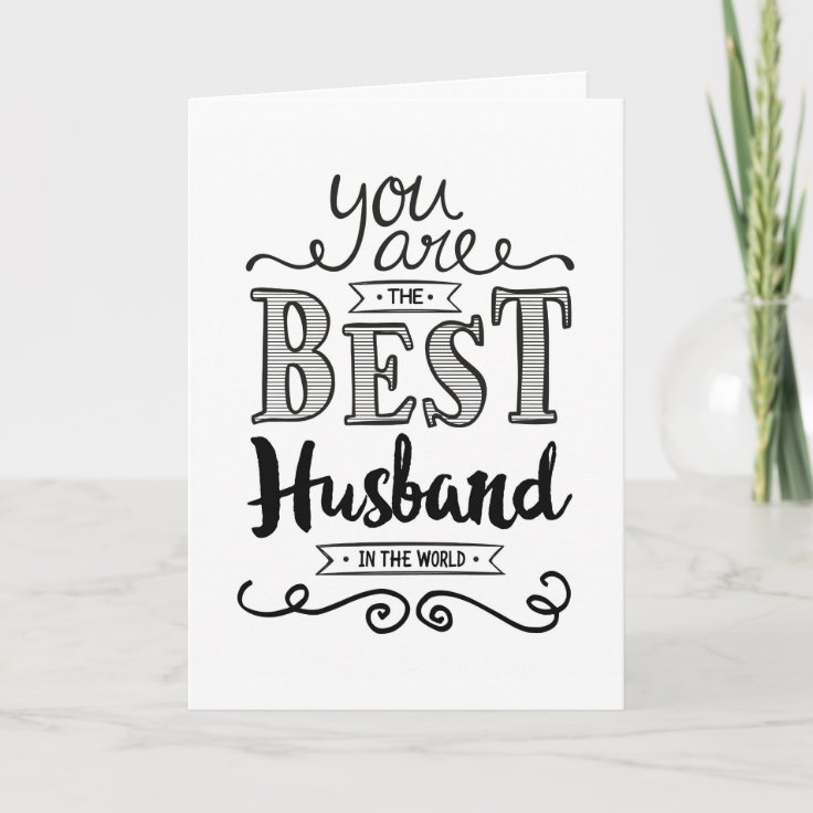 Best Husband in the World Birthday Card | Zazzle