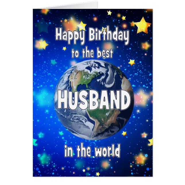 Best Husband In The World Birthday Cards (Front)