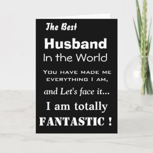 Best Husband in the World Funny Greeting Card