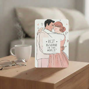 Best Husband In The World Minimalist Couple Card