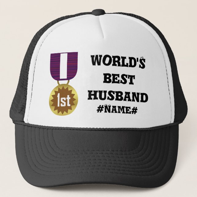 Best Husband Personalized Trucker Hat (Front)
