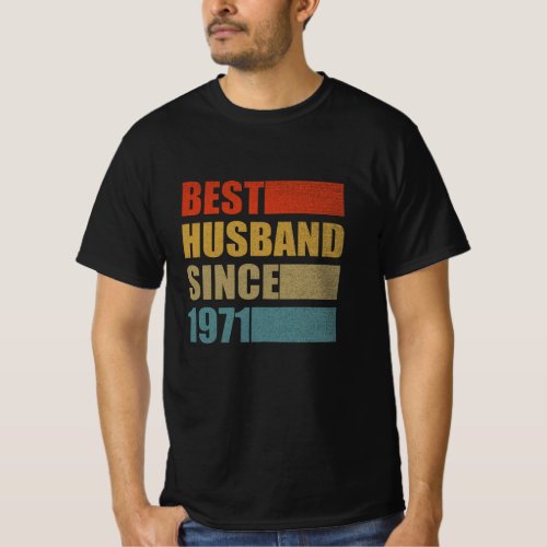 Best Husband since 1971 gift for husband T_Shirt