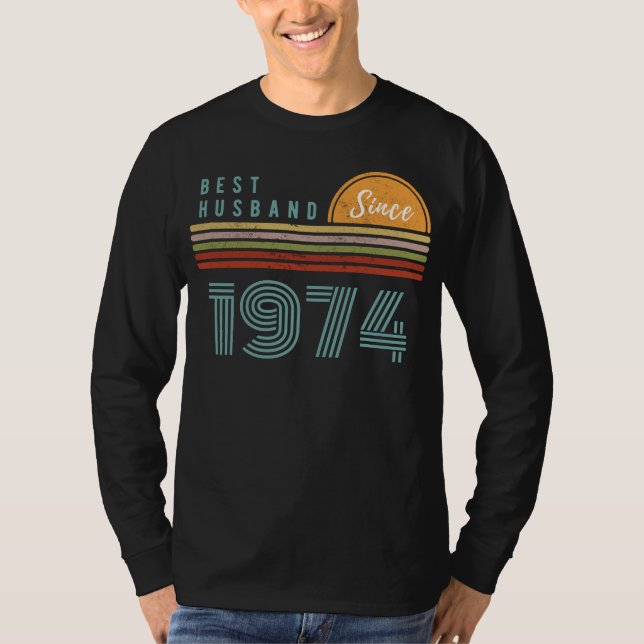 Best Husband Since 1974 Funny Tee - Perfect Gift f (Front)