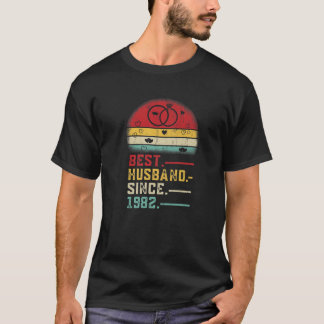 Best Husband Since 1982 Wedding Graphic 40Th Anniv T-Shirt