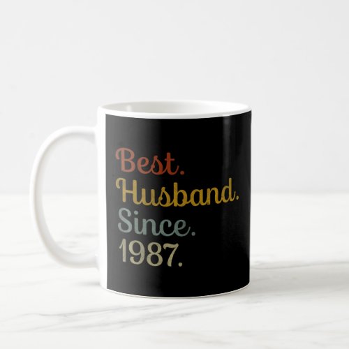 Best Husband Since 1987  Funny 35th Wedding Annive Coffee Mug