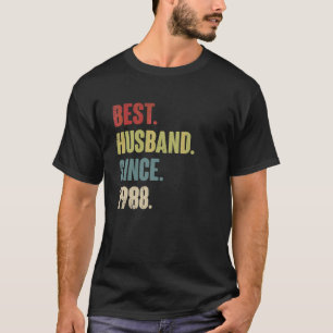 Best Husband Since 1988 34th Wedding Aniversary R T-Shirt