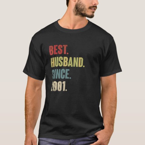 Best Husband Since 2001 21st Wedding Aniversary  R T_Shirt