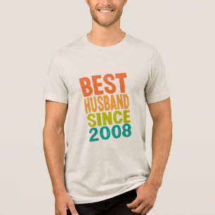 Best Husband Since 2008 Tri-Blend Shirt