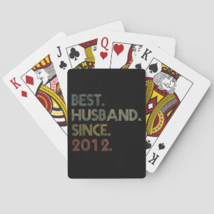 Best Husband Since 2012 Epic Couple Wedding Poker Cards