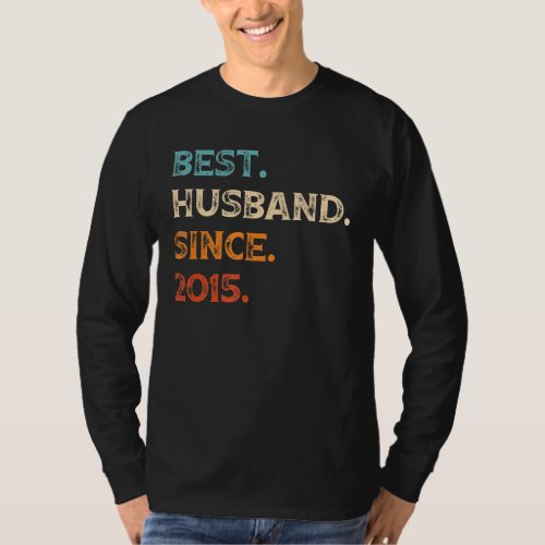 Best Husband Since 2015 8th wedding anniversary T_Shirt