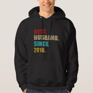 Best husband since 2018 4th wedding anniversary hoodie