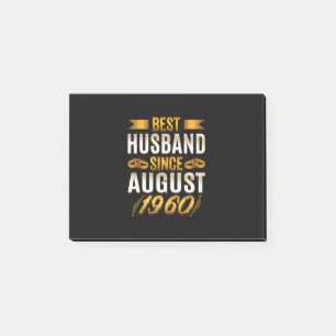 Best Husband Since August 1960 - Funny 60th Post-it Notes