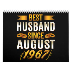 Best Husband Since August 1967 Funny Anniversary Calendar