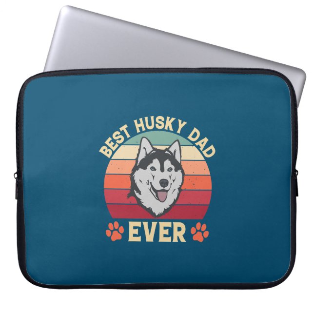 Best husky dad ever Ultimate Love Bond dog daddy Laptop Sleeve (Front)