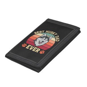 Best husky dad ever Ultimate Love Bond dog daddy Trifold Wallet
