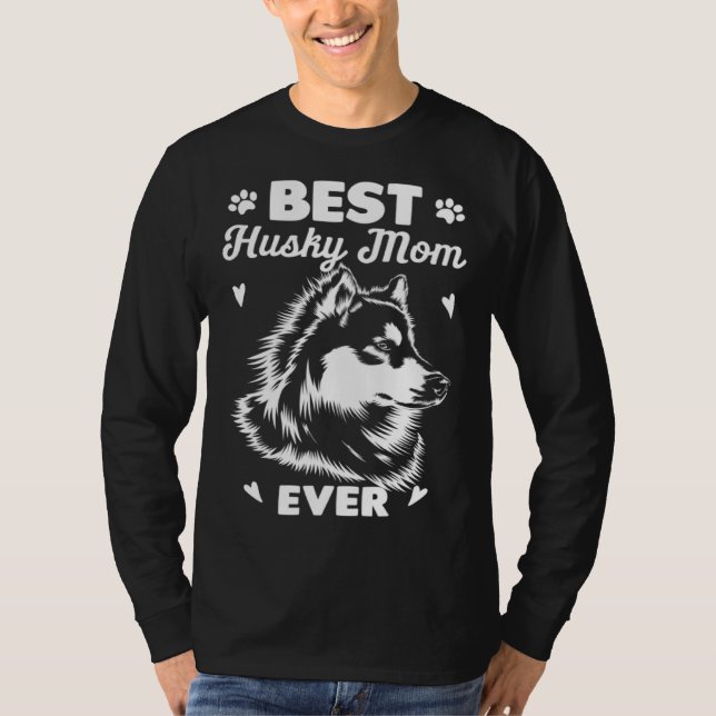 Best Husky Mom Siberian Husky T-Shirt (Front)