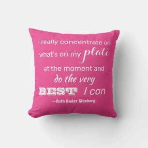 Best I Can RBG Ginsburg Inspirational Quote Throw Pillow
