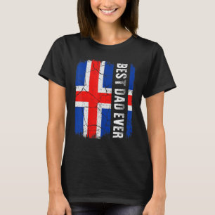 Best Icelandic Dad Ever Iceland Flag Father's Day T-Shirt