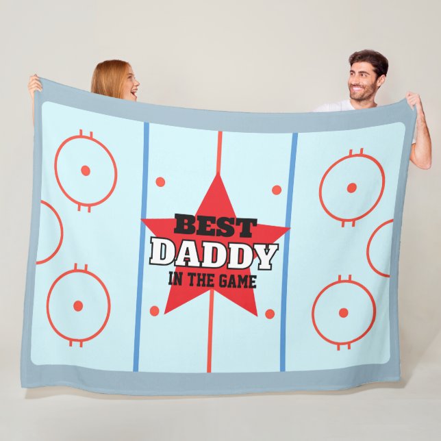 Best in the Game Hockey Rink Personalized Gift Fleece Blanket (In Situ)
