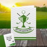 Best in the Game Personalized Golf Folding Gift Card<br><div class="desc">Best in the Game Best By Par Personalized Modern Green and White Golf Folding Gift Greeting Card Gift for Dad, Mom, Grandpa, Step Dad, Bonus Dad, Uncle or any golfer you want to celebrate in your life! Perfect for Father's Day, His Birthday, Retirement and more! Features a classic green and...</div>