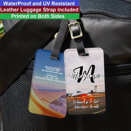 Best Initial Name | Waterproof Travel Monogram Luggage Tag