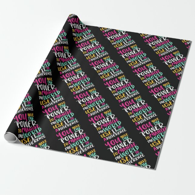 Best Inspirational Quote Wrapping Paper (Unrolled)