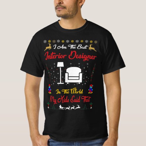 Best Interior Designer Christmas T_Shirt