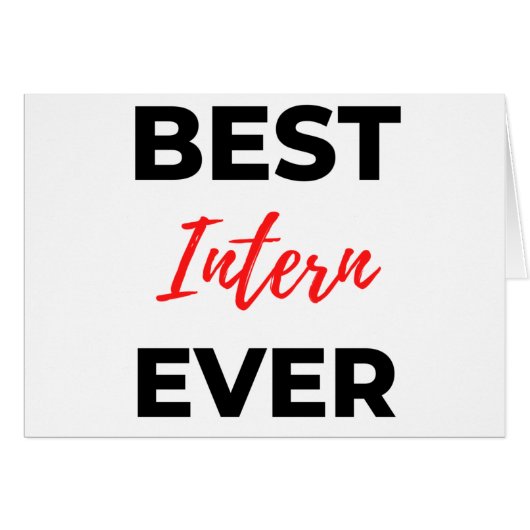 Best Intern Ever 2 Cards (Front Horizontal)