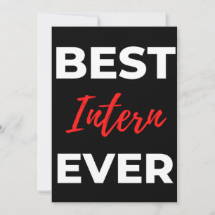Best Intern Ever Thank You Card