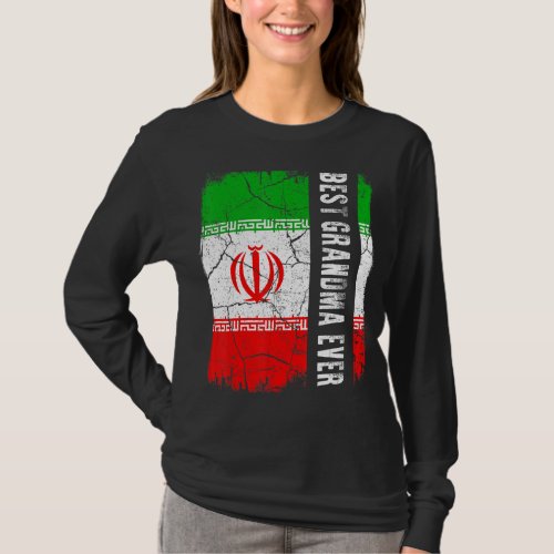 Best Iranian Grandma Ever Iran Flag Mothers Day T_Shirt