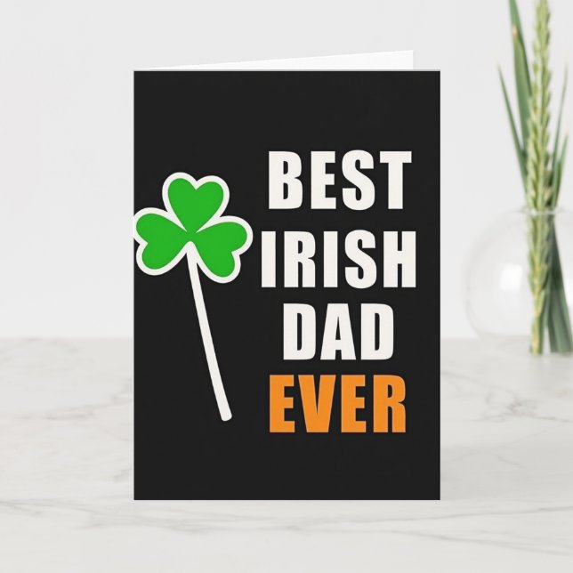 Best Irish Dad Ever Card (Front)
