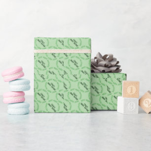 Best Irish Mother green glossy wrapping paper