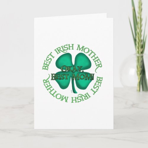 Best Irish Mother greeting card vert