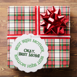 Best Irish Mother scalloped paper ornament Card