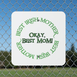 Best Irish Mother square metal sign