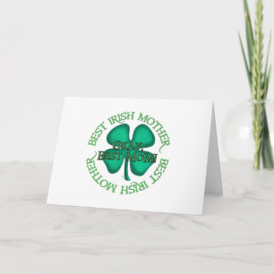 Best Irish Mother white greeting card
