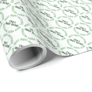 Best Irish Mother white matte wrapping paper