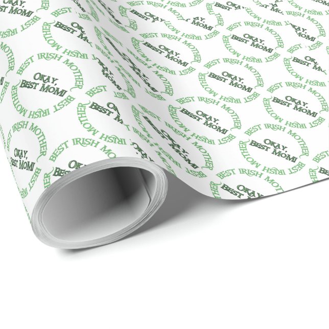Best Irish Mother white matte wrapping paper (Roll Corner)