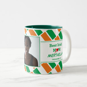 BEST IRISH MUM Photo Two-Tone Coffee Mug