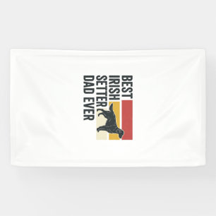Best Irish Setter Dad Ever Vintage Dog Lover Desig Banner