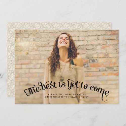 Best is Yet to Come Graduation Announcement