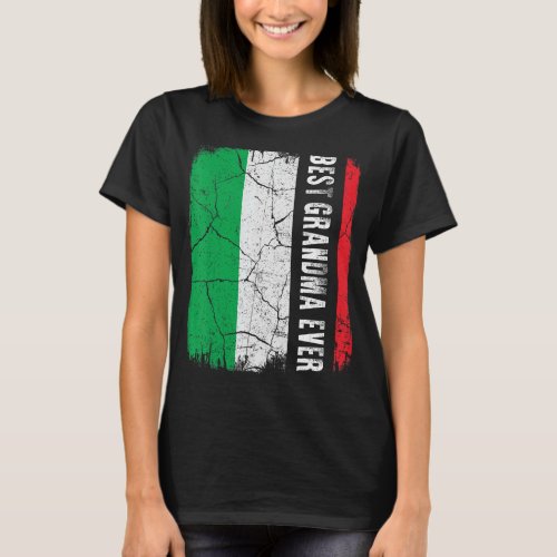 Best Italian Grandma Ever Italy Flag Mothers Day T_Shirt